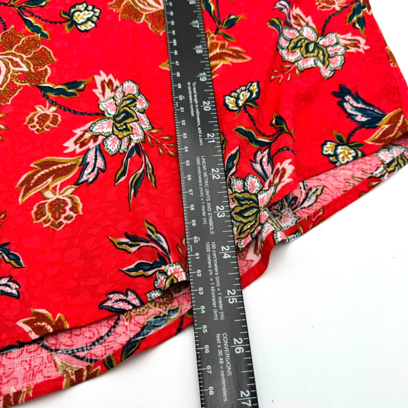 TORRID NWT 2X Red Floral Ava Camisole Tank Top Stretch Slub Textured Tropical - Picture 9 of 9